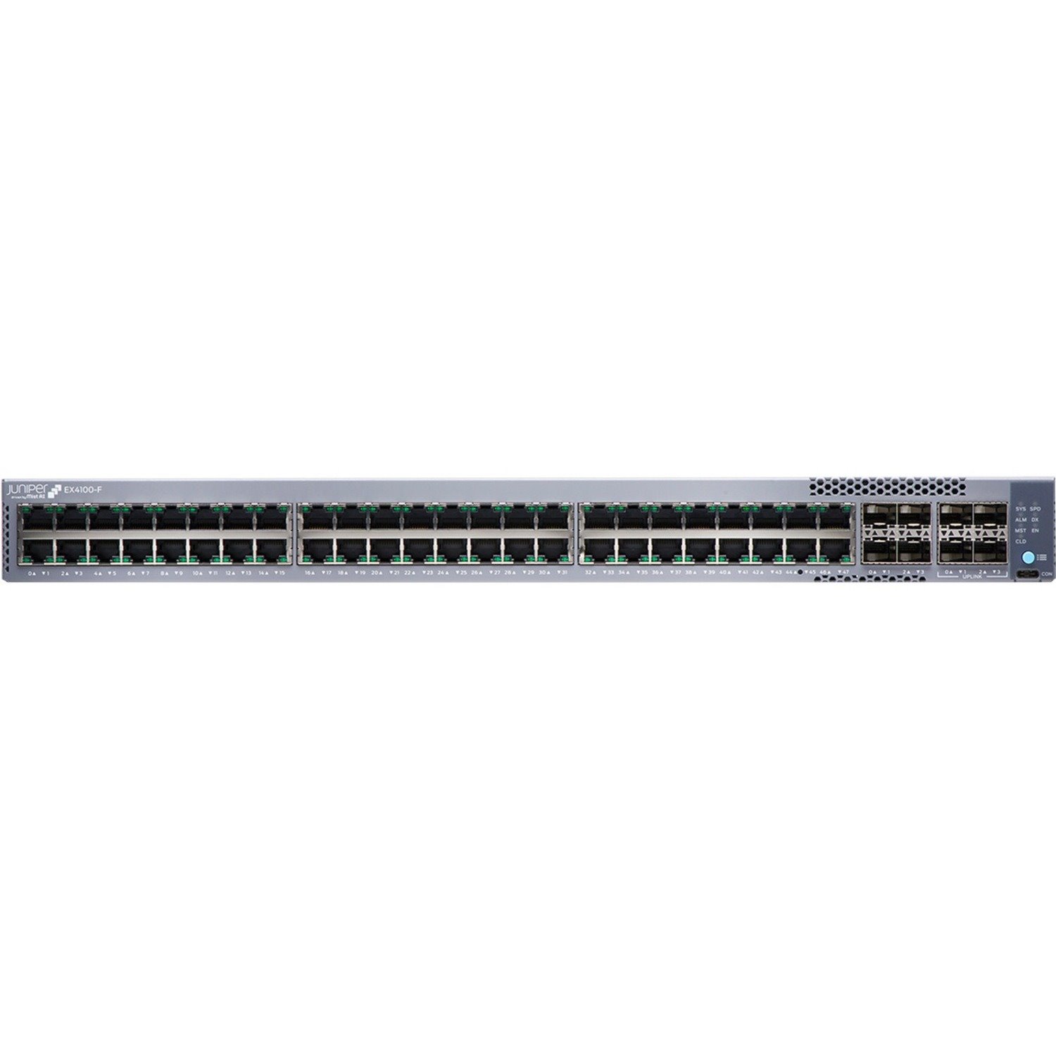 Juniper EX4100-F EX4100-F-48T 48 Ports Manageable Ethernet Switch - Gigabit Ethernet, 10 Gigabit Ethernet - 10/100/1000Base-T, 10GBase-X - TAA Compliant
