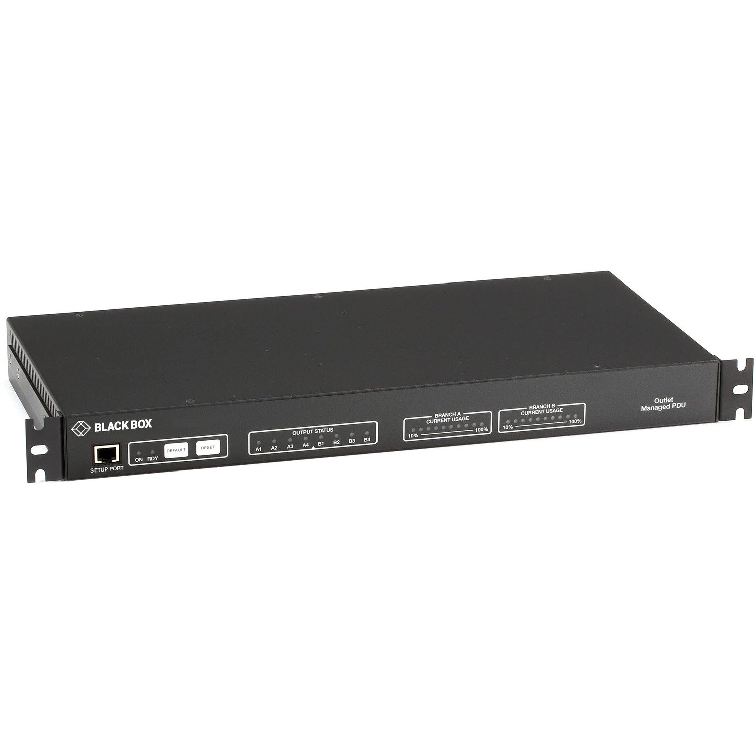 Black Box Outlet-Managed PDU - 1U, 20-Amp, Single-Circuit, 120-VAC, 8-Outlet