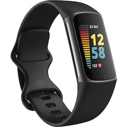 Fitbit Charge 5 Smart Band - Unisex - Black, Graphite Body Color - Aluminium Body Material - Stainless Steel Case Material