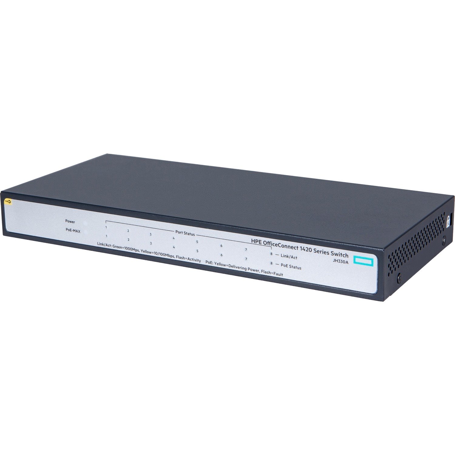 HPE OfficeConnect 1420 1420 8G PoE+ (64W) 8 Ports Ethernet Switch - Gigabit Ethernet - 10/100/1000Base-TX