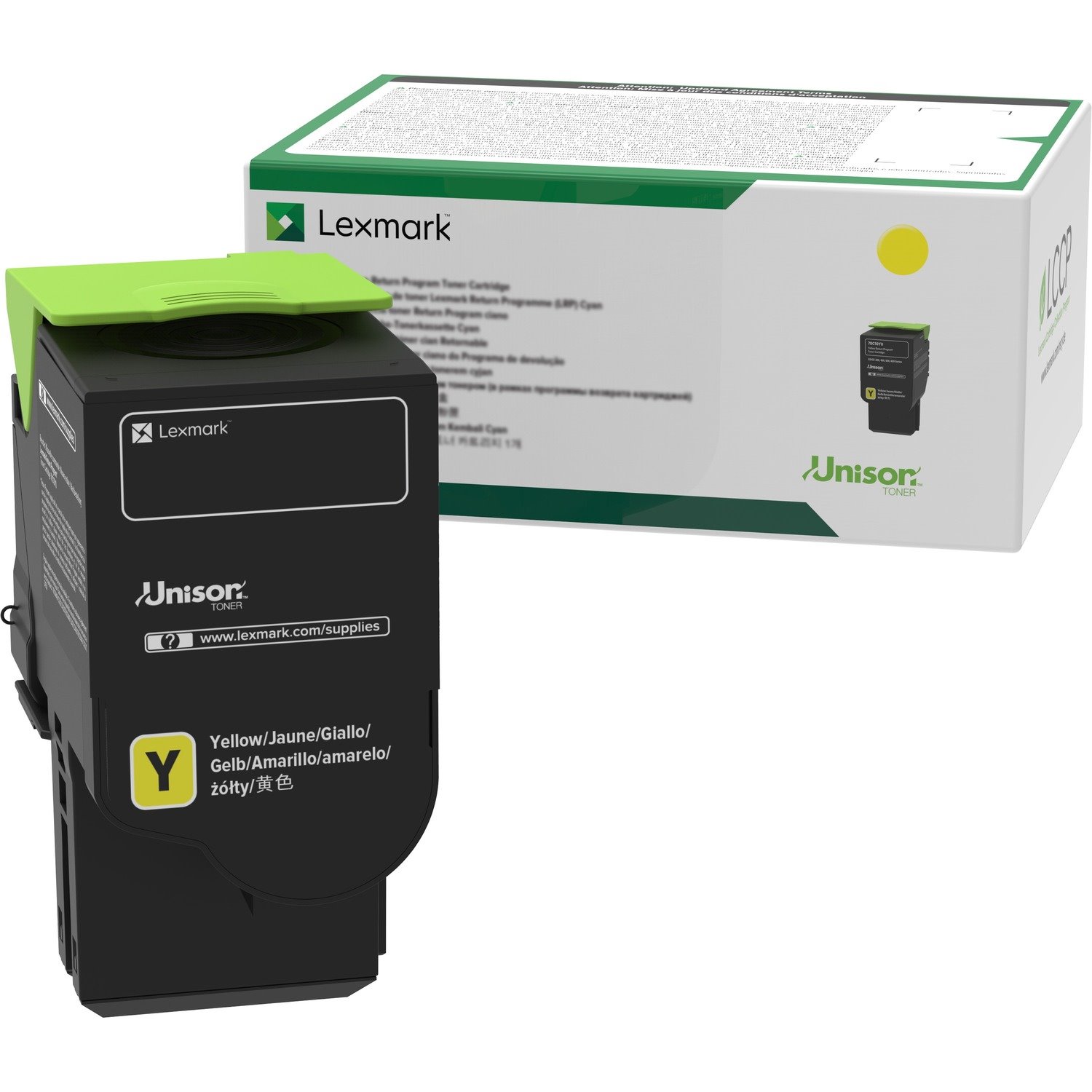 Lexmark Unison Original Ultra High Yield Laser Toner Cartridge - Yellow - 1 Each