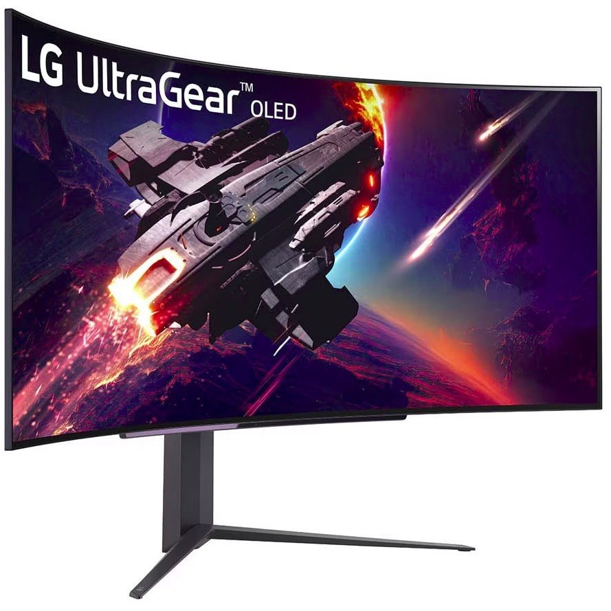 LG UltraGear 45GR95QE-B 45" Class UW-QHD Curved Screen Gaming OLED Monitor - 21:9 - Black