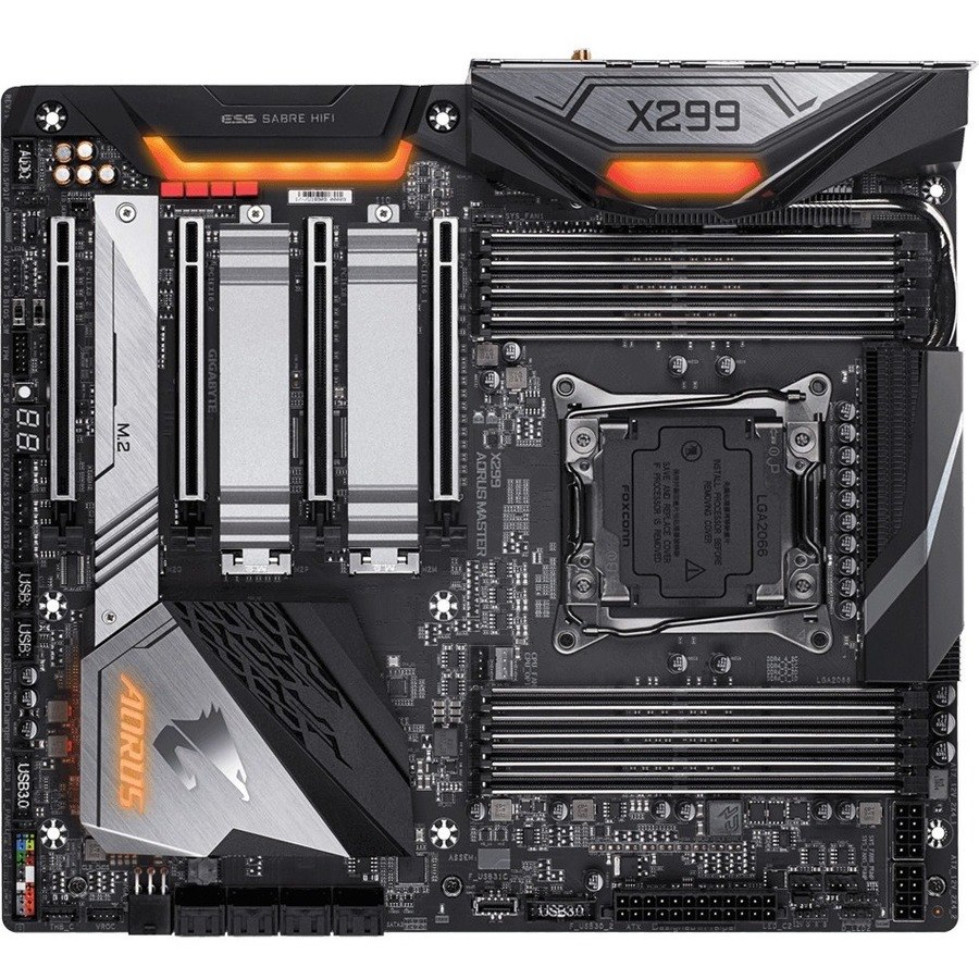 Aorus Ultra Durable X299 AORUS MASTER Desktop Motherboard - Intel X299 Chipset - Socket R4 LGA-2066 - Intel Optane Memory Ready - Extended ATX