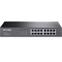 TP-LINK TL-SG1016D 10/100/1000Mbps 16-Port Gigabit 13-inch Rackmountable Switch, 32Gbps Capacity