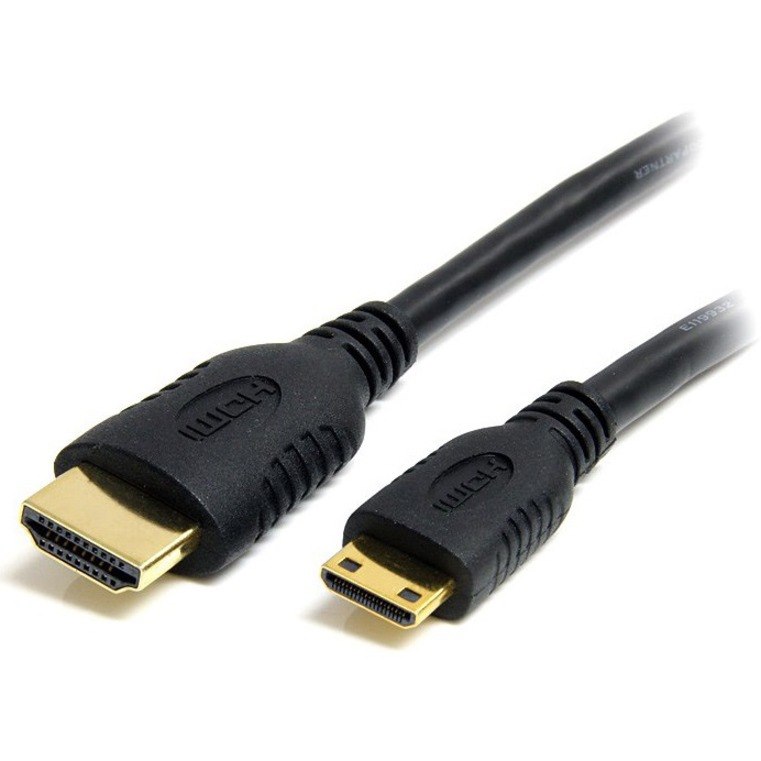 StarTech.com 50cm Mini HDMI to HDMI Cable with Ethernet, 4K 30Hz High Speed Mini HDMI 1.4 (Type-C) Device to HDMI Adapter Cable/Cord, M/M