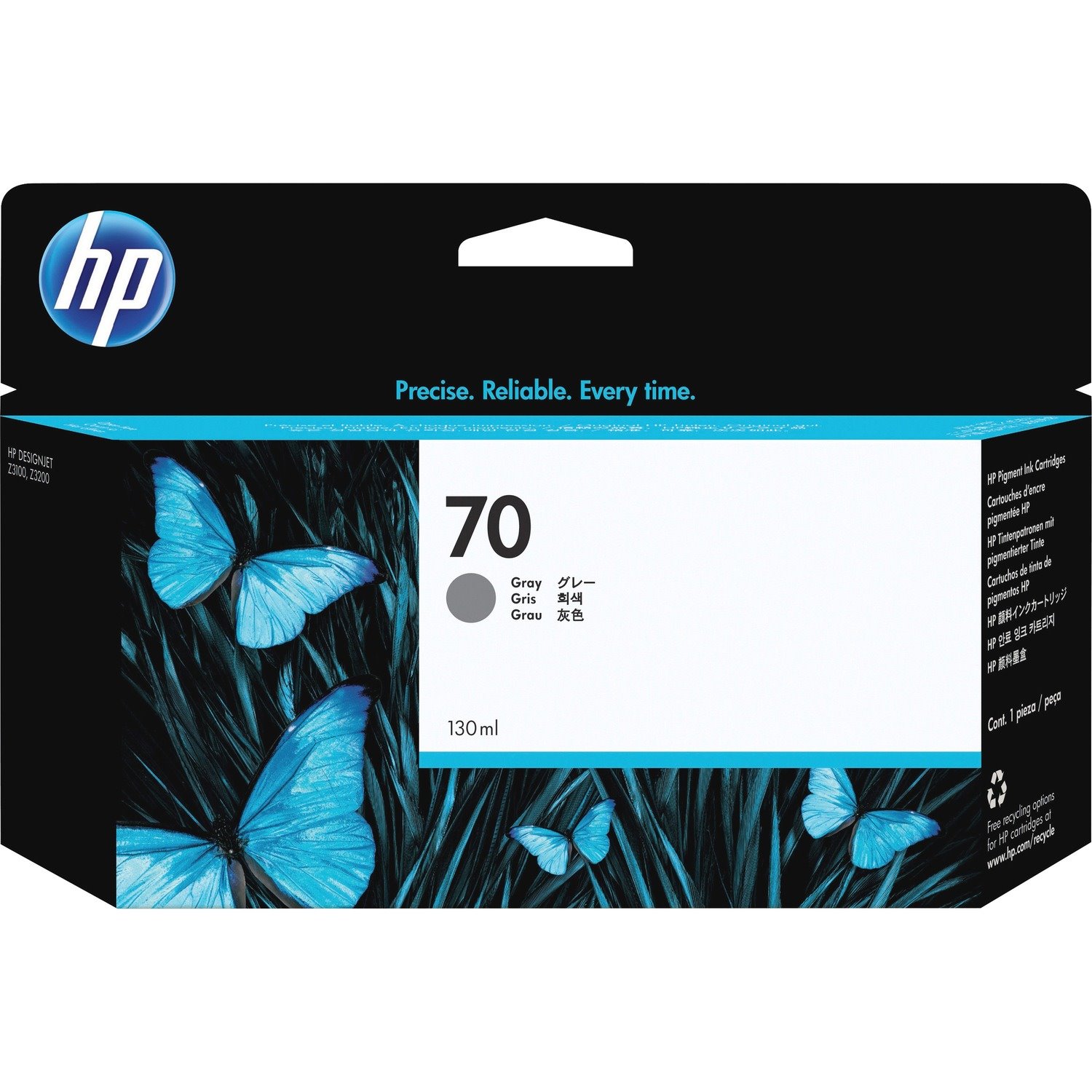 HP 70 (C9450A) Original Inkjet Ink Cartridge - Single Pack - Gray - 1 Each