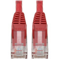 Eaton Tripp Lite Series Cat6 Gigabit Snagless Molded (UTP) Ethernet Cable (RJ45 M/M), PoE, Red, 6-in. (15.24 cm)