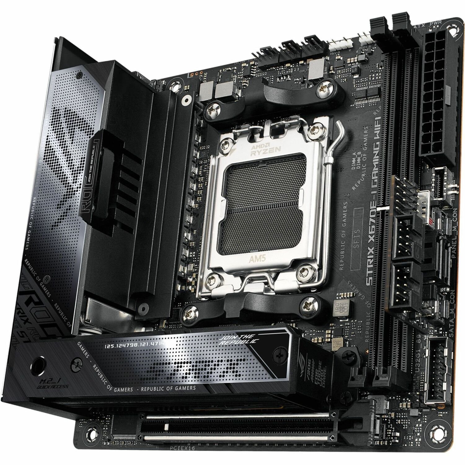 Asus ROG Strix X670E-I GAMING WIFI Gaming Desktop Motherboard - AMD X670 Chipset - Socket AM5 - Mini ATX