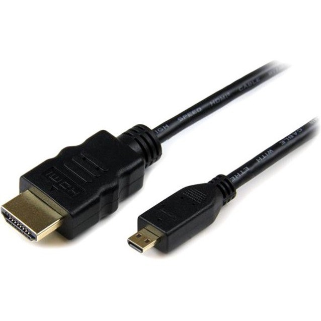 StarTech.com 3m Micro HDMI to HDMI Cable with Ethernet, 4K High Speed Micro HDMI Type-D Device to HDMI Monitor Adapter/Converter Cord