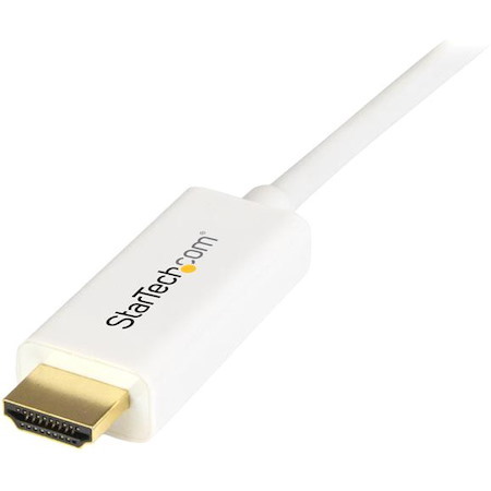StarTech.com 6ft (2m) Mini DisplayPort to HDMI Cable, 4K 30Hz Video, Mini DP to HDMI Adapter/Converter Cable, mDP to HDMI Monitor, White