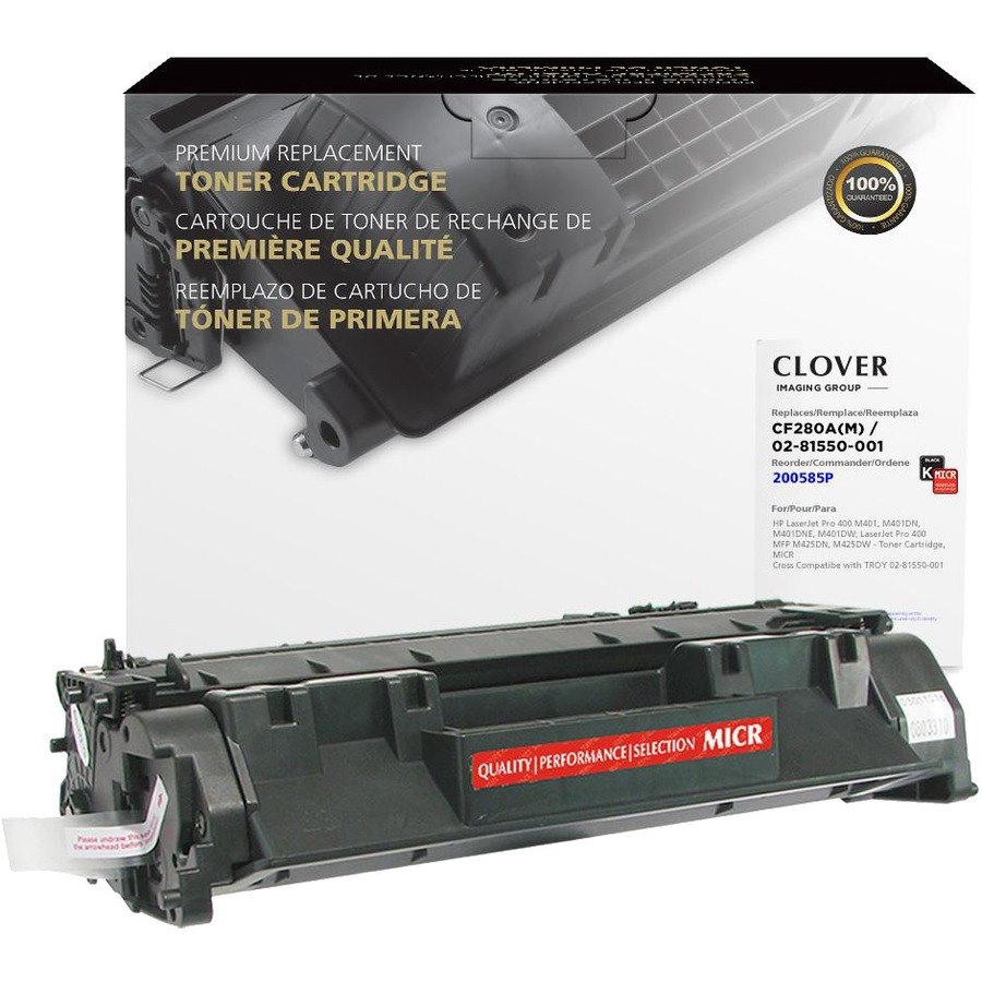 Clover Imaging Remanufactured MICR Toner Cartridge for HP CF280A, TROY 02-81550-001