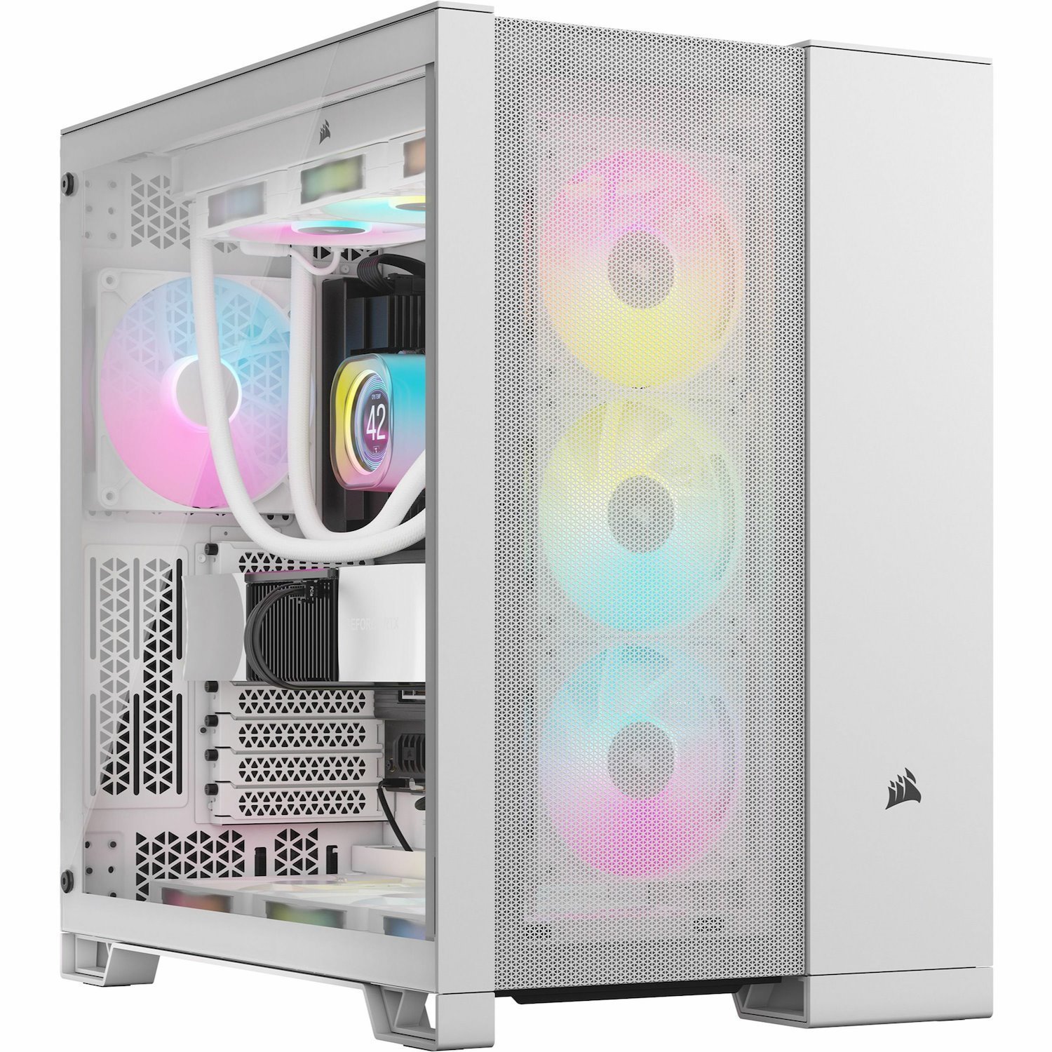 Corsair 6500D AIRFLOW Mid-Tower Dual Chamber PC Case - White