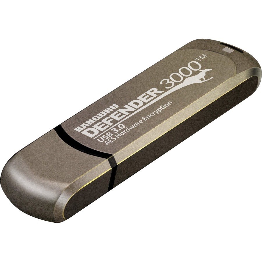 Kanguru Defender3000 FIPS 140-2 Certified Level 3, SuperSpeed USB 3.0 Secure Flash Drive, 256G