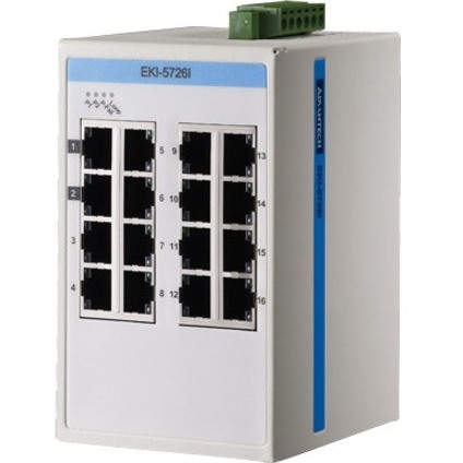 Advantech 16GE Unmanaged Ethernet Switch, ATEX/C1D2/IECEx, -40~75?
