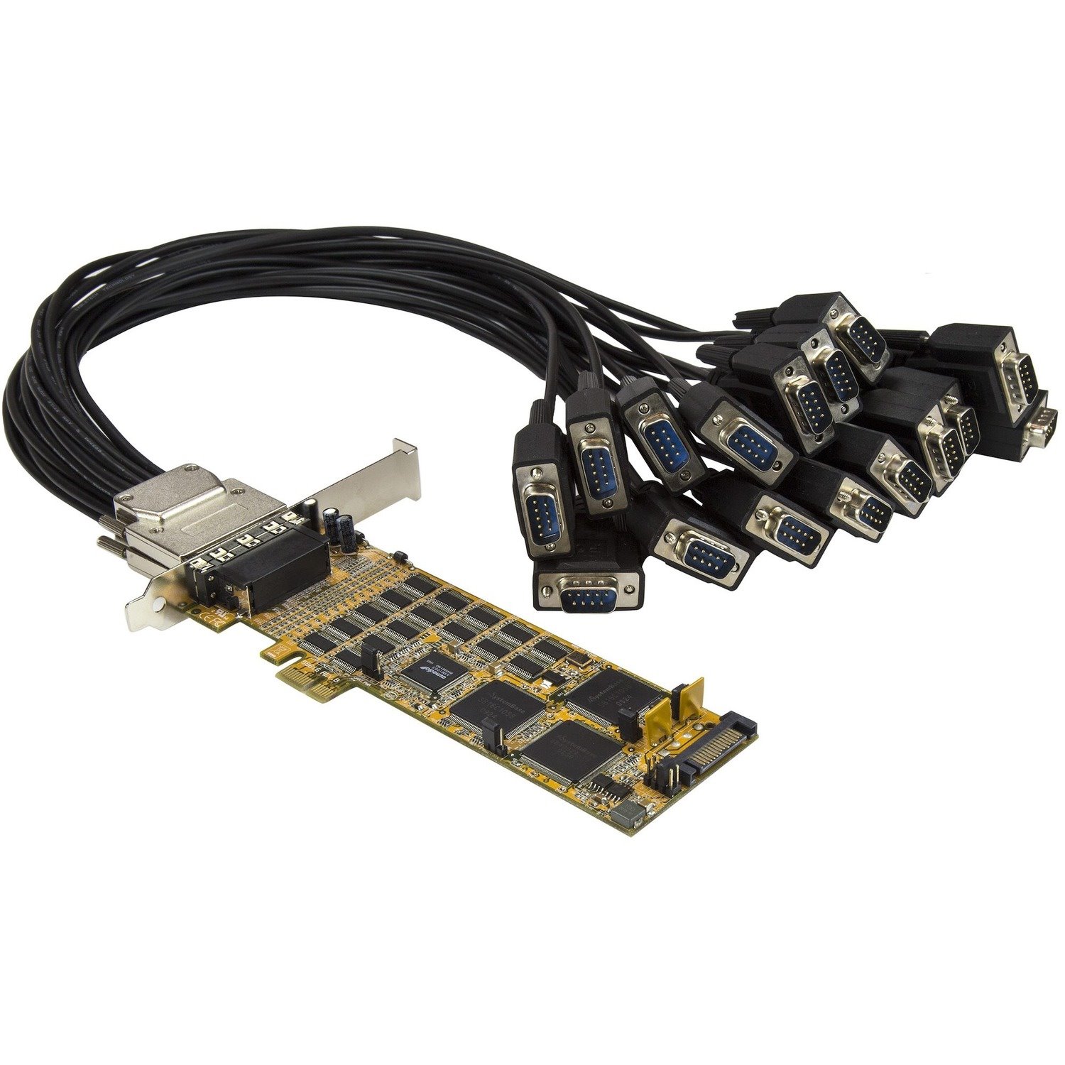 StarTech.com 16 Port PCI Express Serial Card - Low-Profile - High-Speed PCIe Serial Card with 16 DB9 RS232 Ports