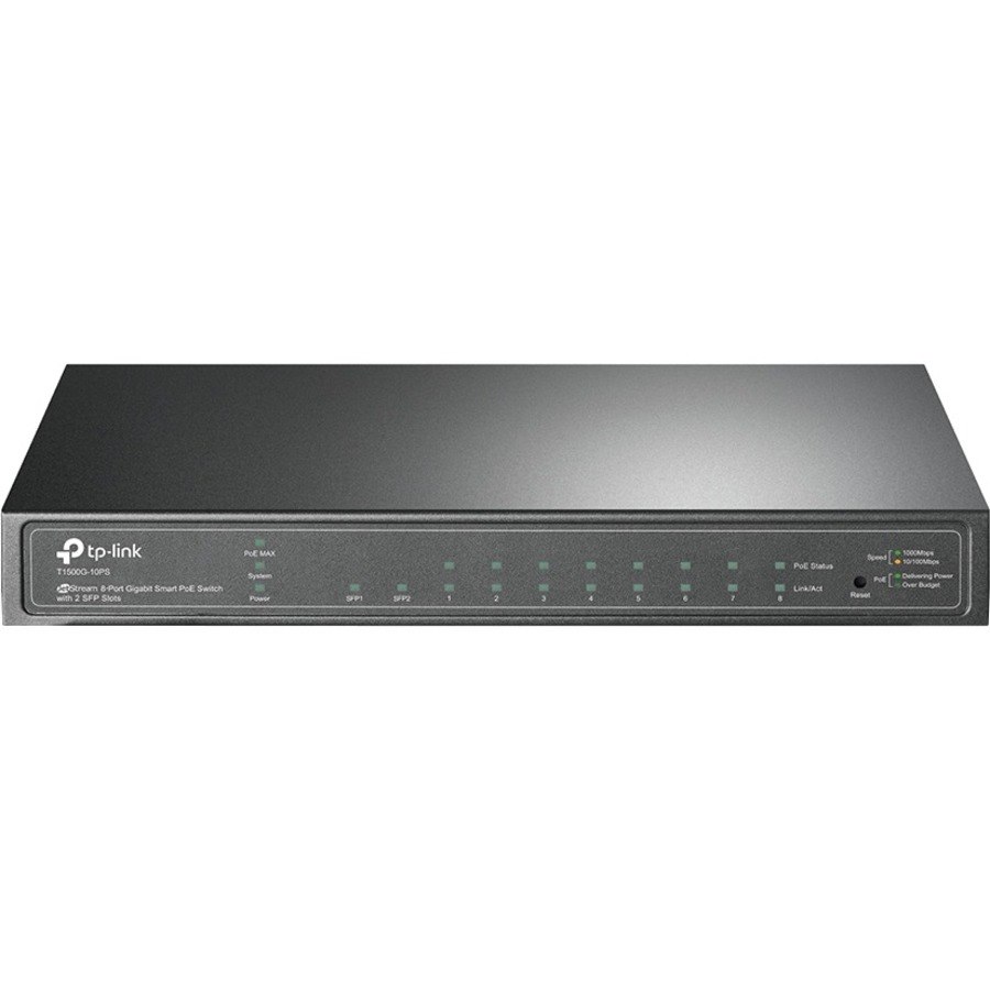 TP-Link JetStream T1500G-10PS 8 Ports Manageable Ethernet Switch - 1000Base-X