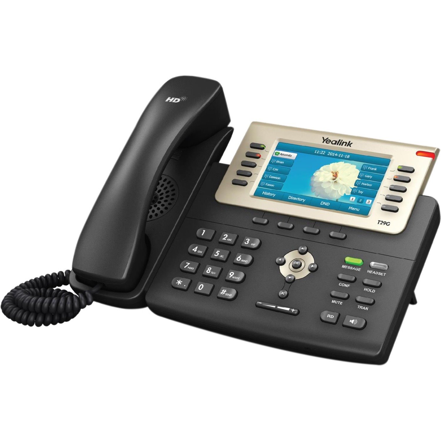 Yealink SIP-T29G IP Phone - Corded - Corded - Wall Mountable - Black