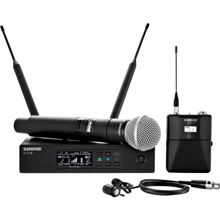 Shure QLXD124/85 Handheld and Lavalier Combo Wireless Microphone System