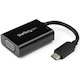 StarTech.com USB C to VGA Adapter with 60W Power Delivery Pass-Through - 1080p USB Type-C to VGA Video Converter w/ Charging - Black