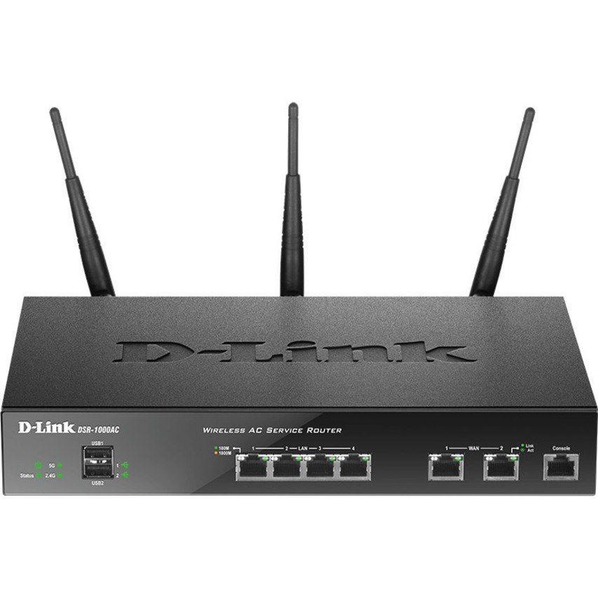 D-Link DSR-1000AC Wi-Fi 5 IEEE 802.11ac Ethernet Wireless Router