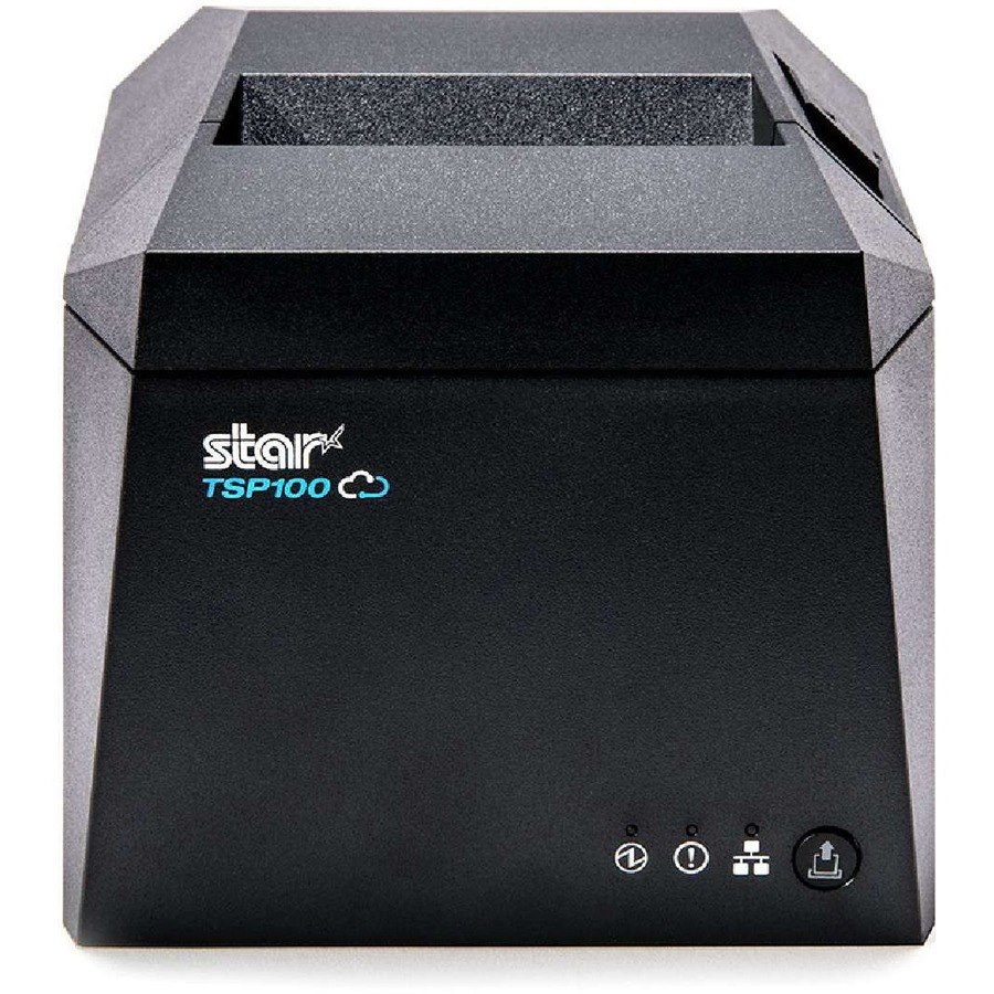 Star Micronics TSP143IVUE GRY US Desktop Direct Thermal Printer - Monochrome - Wall Mount - Receipt Print - Ethernet - USB - Yes - With Cutter - Gray