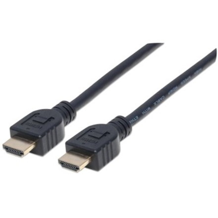 HDMI Cable with Ethernet (CL3 rated, suitable for In-Wall use), 4K@60Hz (Premium High Speed), 2m, Male to Male, Black, Ultra HD 4k x 2k, In-Wall rated, Fully Shielded, Gold Plated Contacts, Lifetime Warranty, Polybag