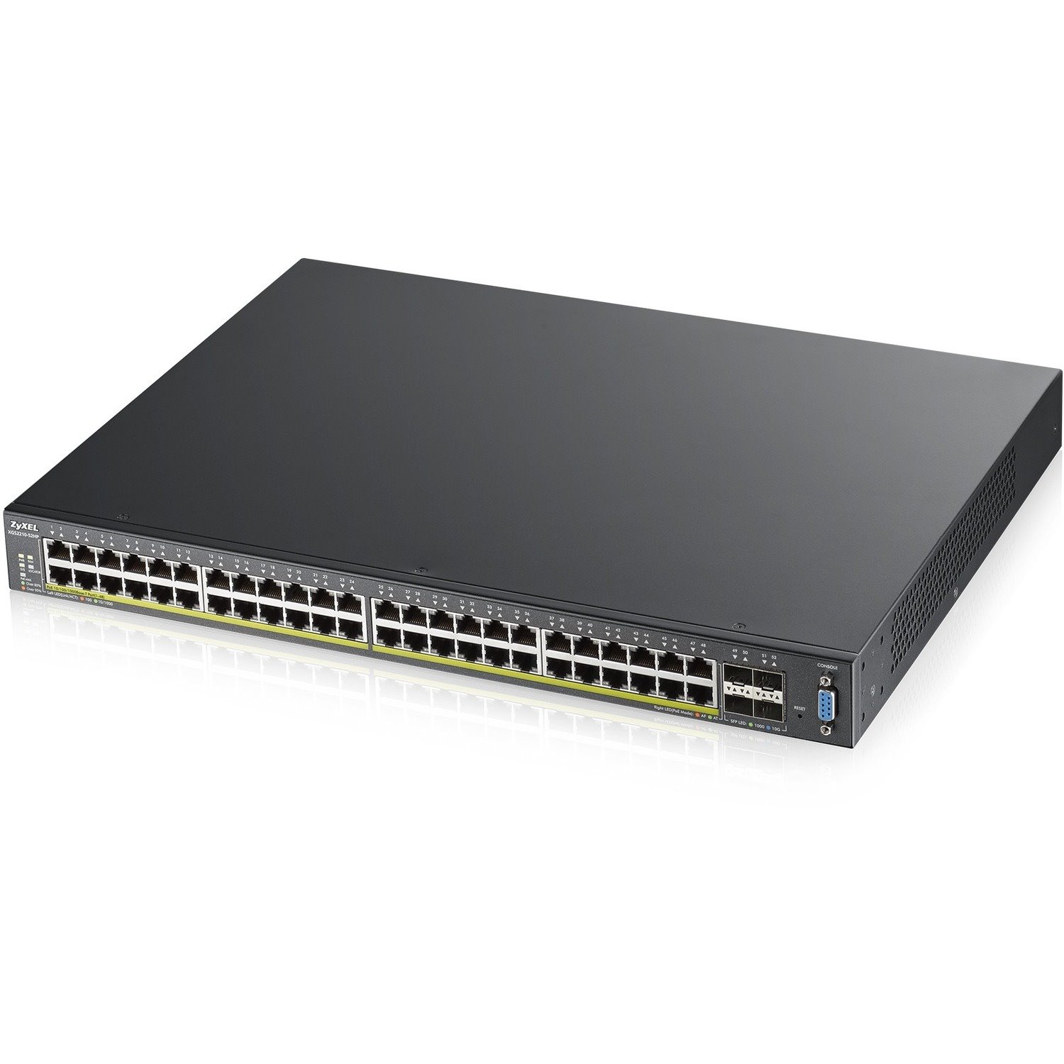 ZYXEL XGS2210 XGS2210-52HP 48 Ports Manageable Ethernet Switch - Gigabit Ethernet, 10 Gigabit Ethernet - 10/100/1000Base-TX, 10GBase-X