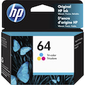 HP 64 Original Inkjet Ink Cartridge - Tri-color - 1 Each