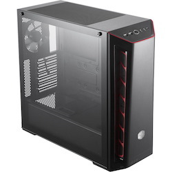Cooler Master MasterBox MB520 TG Computer Case - ATX Motherboard Supported - Mid-tower - Steel, Plastic, Tempered Glass - Red