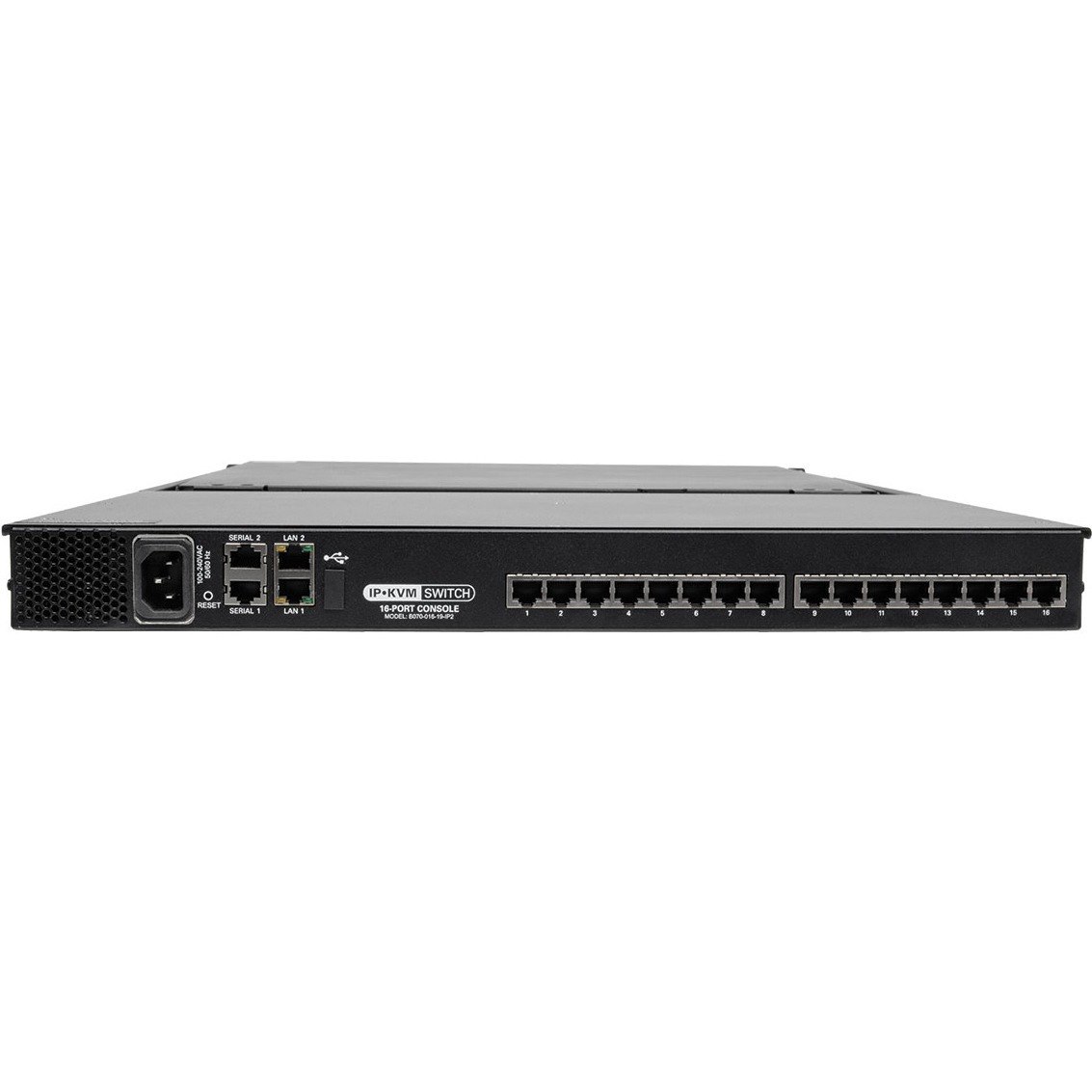 Tripp Lite by Eaton NetCommander 16-Port Cat5 KVM over IP Switch - 19 in. LCD, 2 Remote + 1 Local User, 1U Rack-Mount, TAA