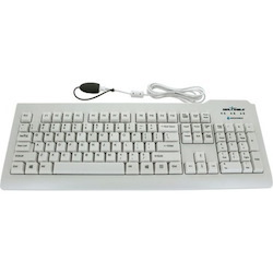 Seal Shield Silver Seal SSWKSV207L Keyboard - Cable Connectivity - USB Interface - English (US) - White