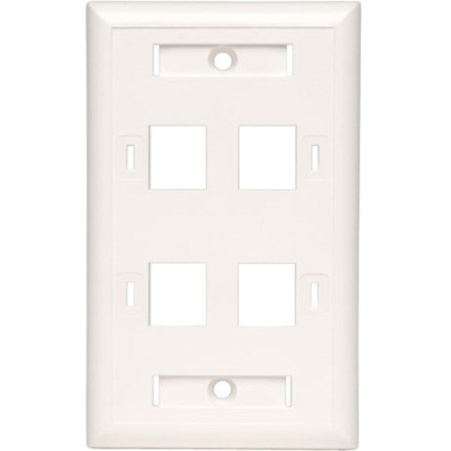 Tripp Lite by Eaton N042-001-04-WH Faceplate - 4 x Total Number of Socket(s) - White
