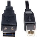 Eaton Tripp Lite Series Universal Reversible USB 2.0 Cable (Reversible A to B M/M), 3 ft. (0.91 m)