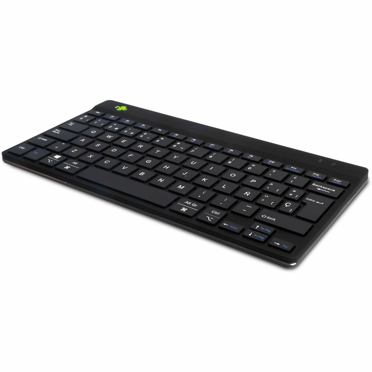 R-Go Compact Break Keyboard - Wireless Connectivity - Spanish - QWERTY Layout - Black