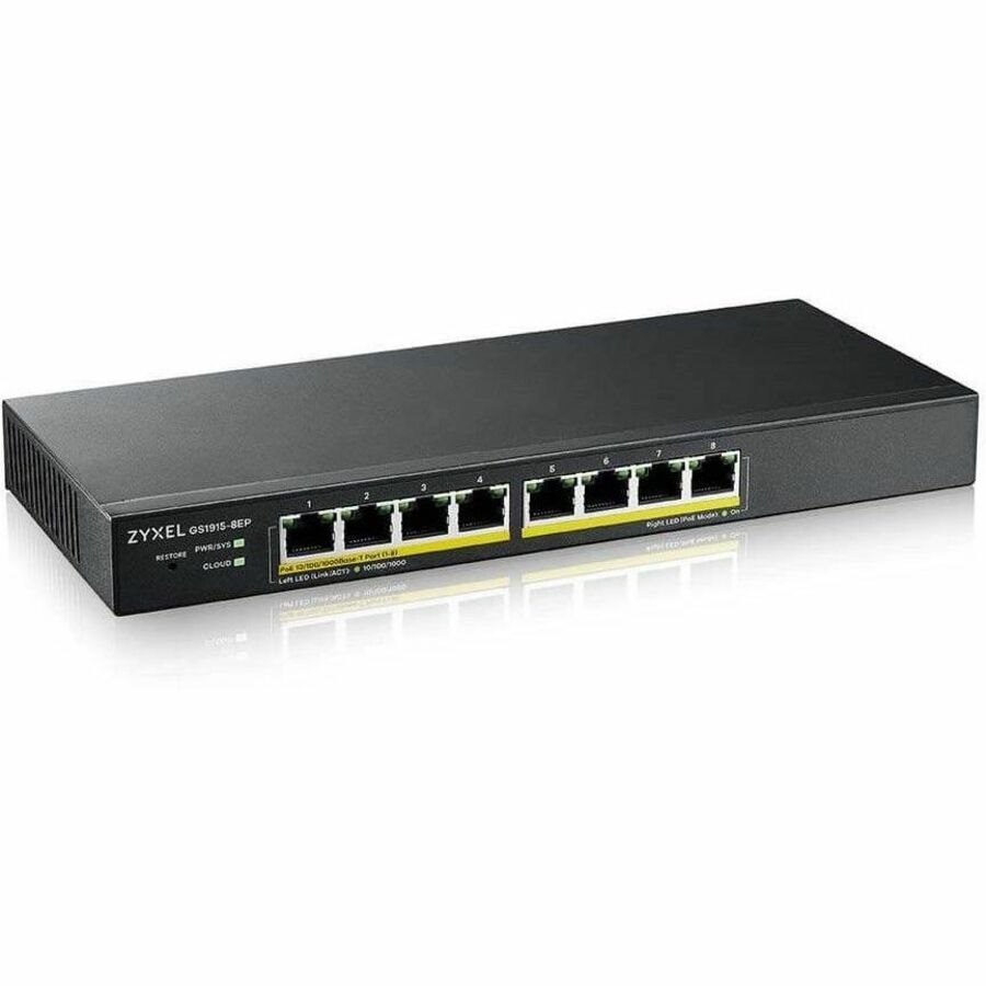 ZYXEL GS1915 GS1915-8EP 8 Ports Manageable Ethernet Switch - Gigabit Ethernet - 10/100/1000Base-T