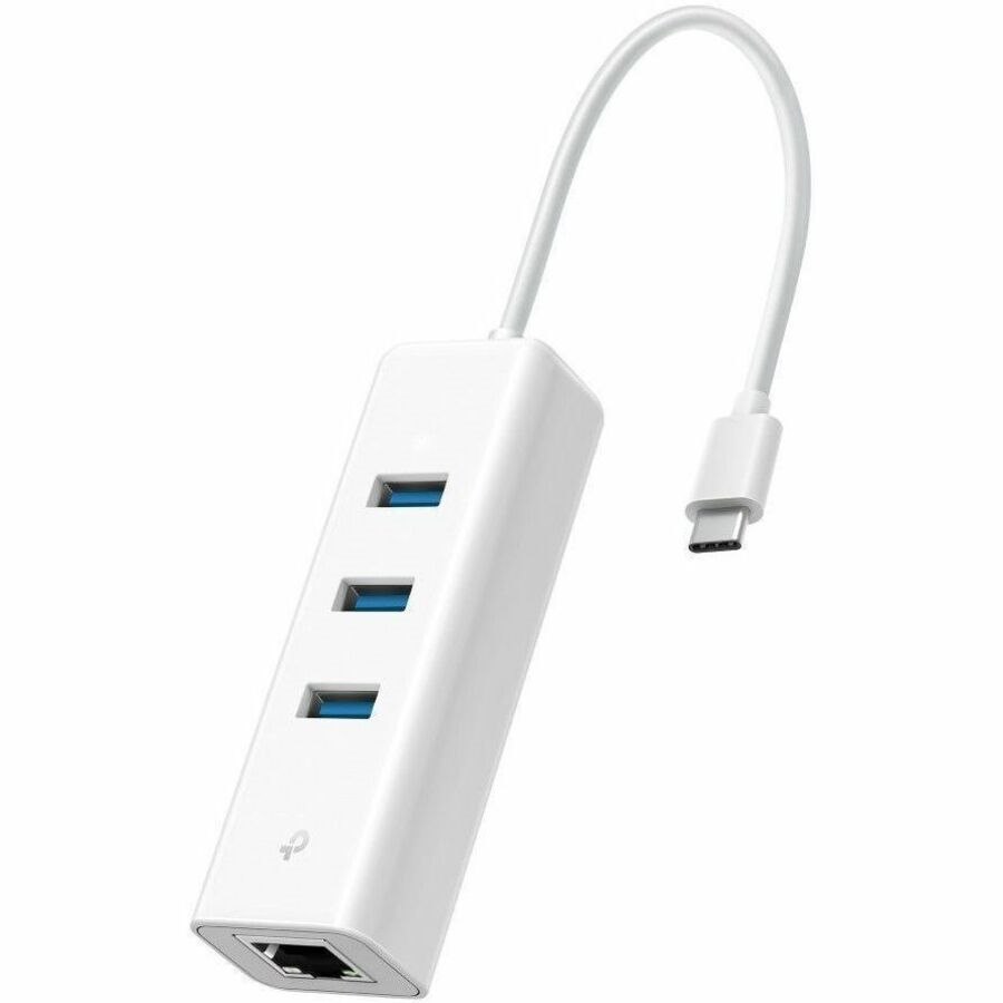 TP-Link UE330C USB/Ethernet Combo Hub - USB 3.0 Type C - 640 MB/s - Keyboard, Printer, Flash Drive