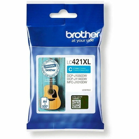 Brother LC421XLC Original High Yield Inkjet Ink Cartridge - Cyan - 1 Pack