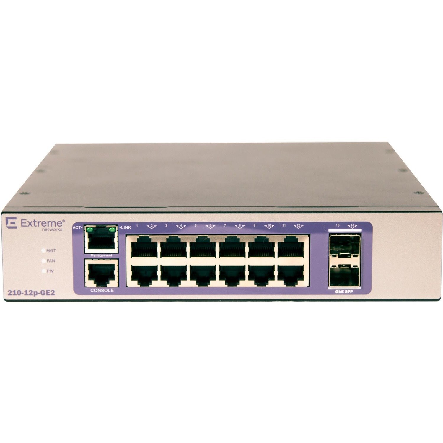 Extreme Networks 210 210-12p-GE2 12 Ports Manageable Ethernet Switch