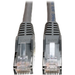 Tripp Lite by Eaton Cat6 Gigabit Snagless Molded Plenum-Rated (UTP) Ethernet Cable (RJ45 M/M) PoE Gray 100 ft. (30.5 m)