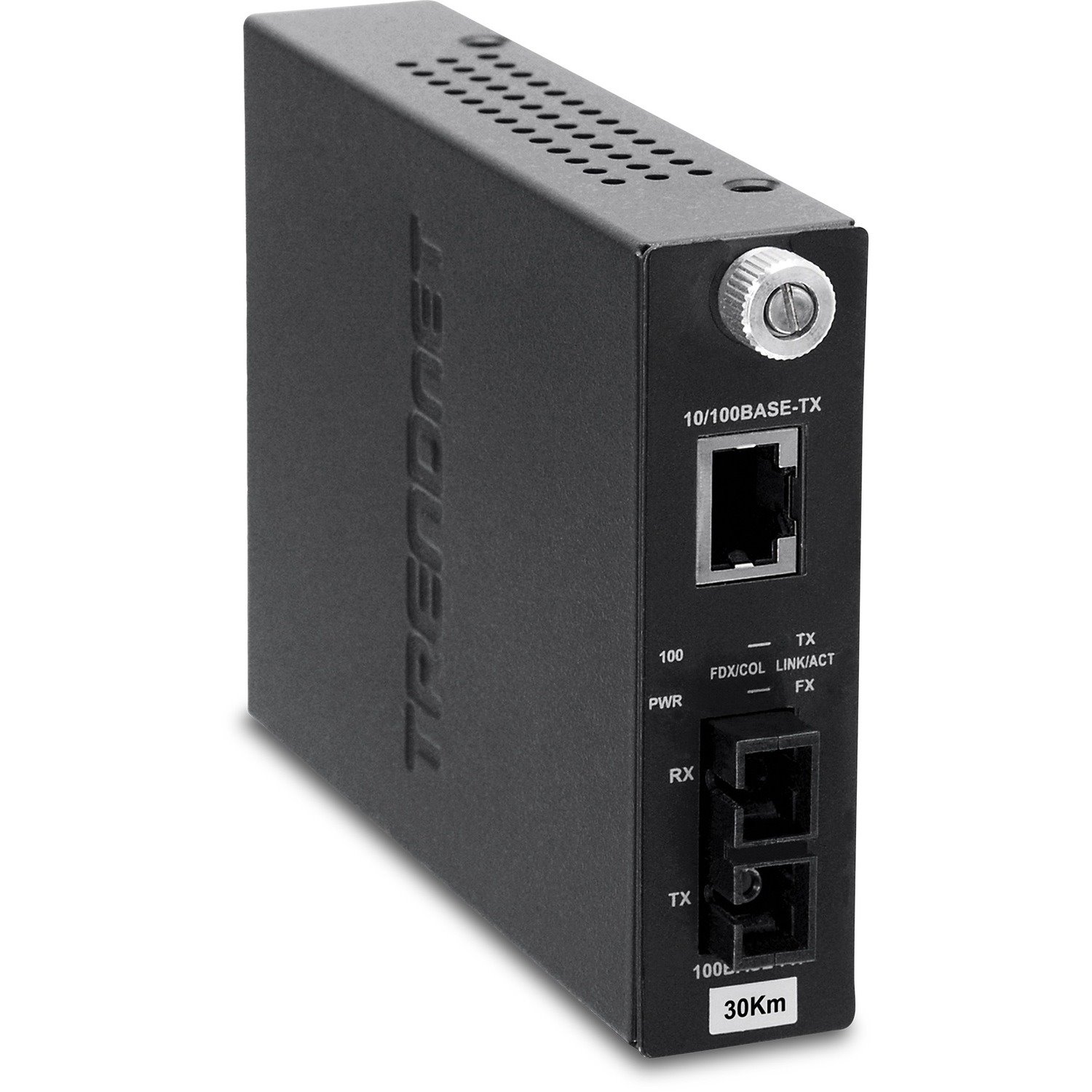 TRENDnet 100Base-TX to 100Base-FX Single Mode SC Fiber Media Converter (30 Km /18.6 Miles); Auto-Negotiation;Full-Duplex Mode; RJ-45 port; Fiber to Ethernet Converter; Lifetime Protection; TFC-110S30