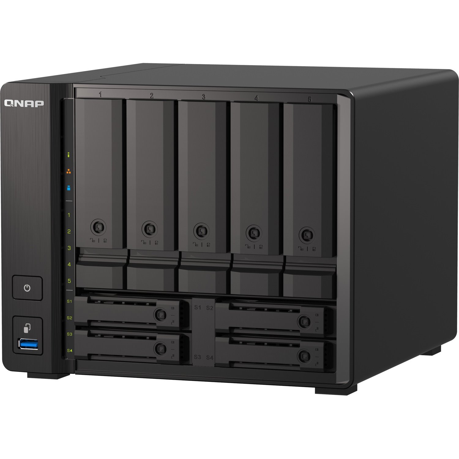 QNAP TS-H973AX-32G 9 x Total Bays SAN/NAS Storage System - 5 GB Flash Memory Capacity - AMD Ryzen V1500B Quad-core (4 Core) 2.20 GHz - 32 GB RAM - DDR4 SDRAM Tower