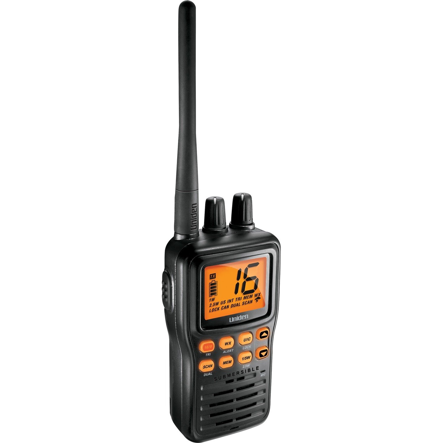 Uniden MHS75 Submersible Handheld Two-Way VHF Marine Radio