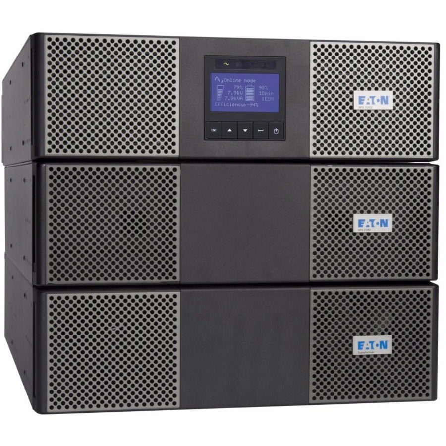 Eaton 9PX 11kVA 10kW 208V Online Double-Conversion UPS - Hardwired Input, 8x 5-20R, 2 L14-30R, 3 L6-30R Hardwired Outlets, Cybersecure Network Card, Extended Run, 9U