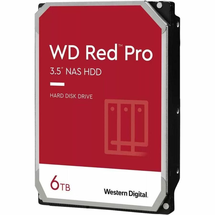 Western Digital Red Pro WD6005FFBX 6 TB Hard Drive - 3.5" Internal - SATA (SATA/600) - Conventional Magnetic Recording (CMR) Method