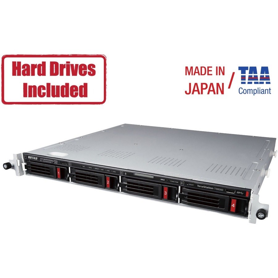 BUFFALO TeraStation 6400RN 16TB Rackmount NAS Hard Drives Included + Snapshot