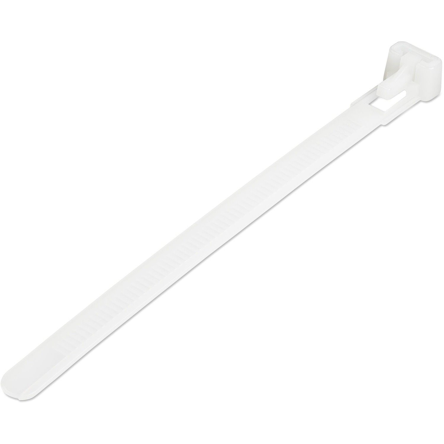 StarTech.com 5"(12cm) Reusable Cable Ties, 1-1/8"(30mm) Dia. 50lb(22Kg) Tensile Strength, Nylon, In/Outdoor, UL Listed, 100 Pack, White