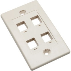 Intellinet 4 Outlet Ivory Wall Plate