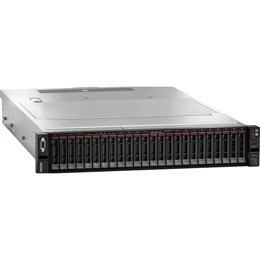 Lenovo ThinkSystem SR650 7X06A0NBNA 2U Rack Server - 1 x Intel Xeon Silver 4210 2.20 GHz - 128 GB RAM - 11.52 TB SSD - (3 x 3.84TB) SSD Configuration - Serial ATA/600 Controller
