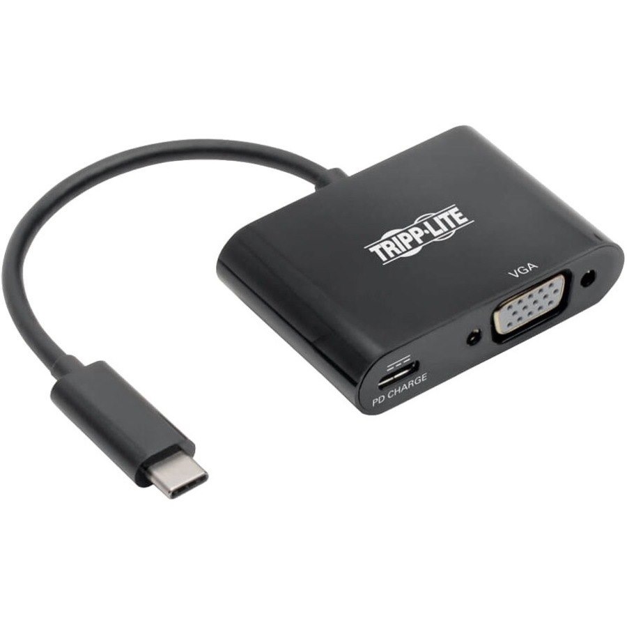 Eaton Tripp Lite Series USB-C to VGA Adapter with PD Charging, Black
