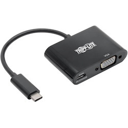 Tripp Lite by Eaton USB C to VGA Adapter Converter w/ PD Charging 1080p Black USB Type C to VGA